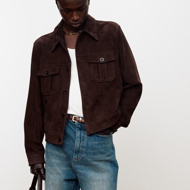 [새상품] 토니웩 고트스웨이드 트러커 자켓 다크브라운 XL