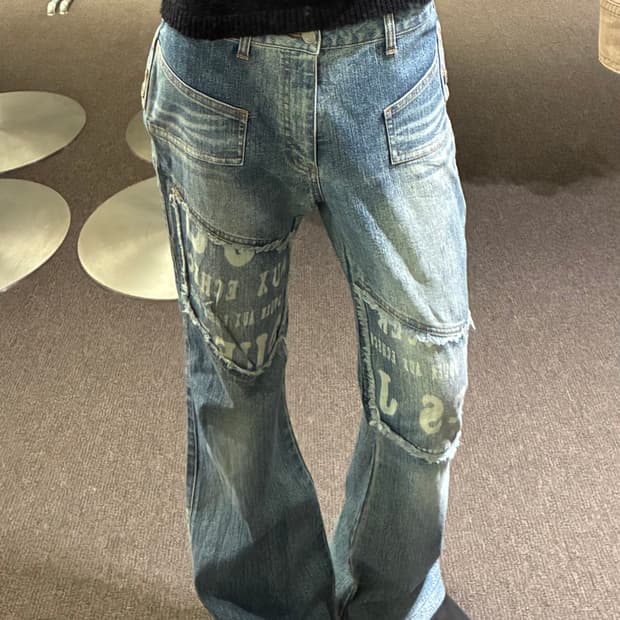 F)Japanese vintage 여성 부츠컷 포켓 데님팬츠