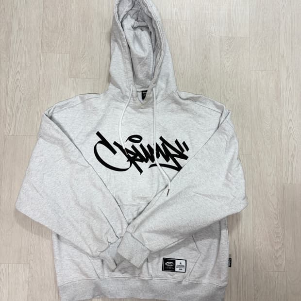 (거의새것) 크럼프 로고 후드티 그레이