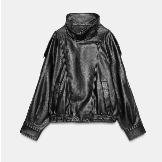 자라 페이크 레더 자켓 점퍼 xs