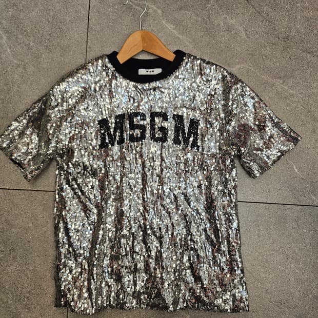 MSGM 실버스팽글 반팔 키즈 티셔츠 12