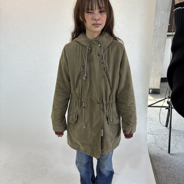 시소르타 rustic khaki field jacket
