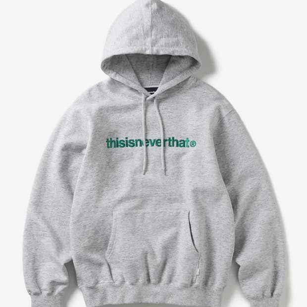 [L]디네댓 T-logo Hoodie light heather grey