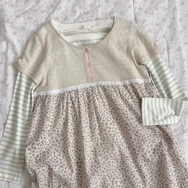 빈티지모리노가토 메론빵 상의 세트 마루빈티지카메빈티지후유빈티지카라하나