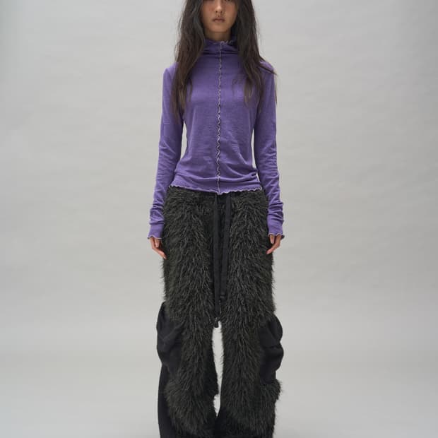 somsoc BAIL FUZZY CARGO PANTS_BLACK