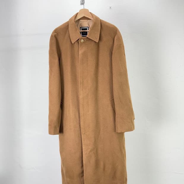 크리스찬 디올 무슈 카멜 퓨어 울 발마칸 롱 코트