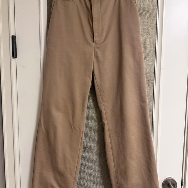 오라리 WASHED FINX CHINO NARROW PANTS (CAME