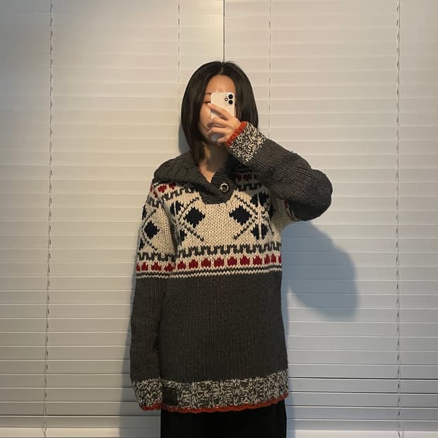 superdry 하이넥 헤비울 니트