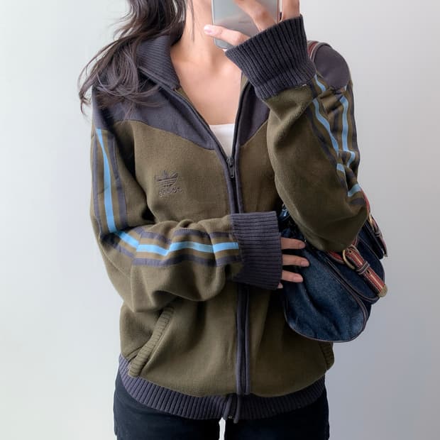 아디다스 니트 집업