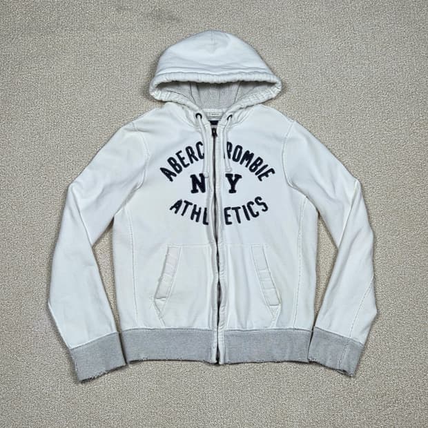 [아베크롬비] 머슬핏 NY 애슬레틱스 아플리케 후드 집업 | A00171