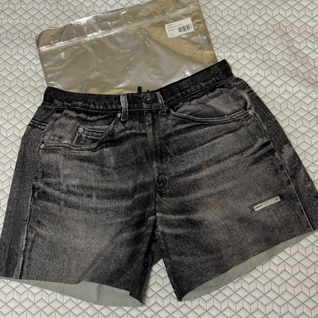 새티스파이 피스쉘 5인치 데님 블랙 라지