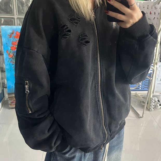 SWEAT BONE BOMBER JACKET 스웨트본 봄버 재킷