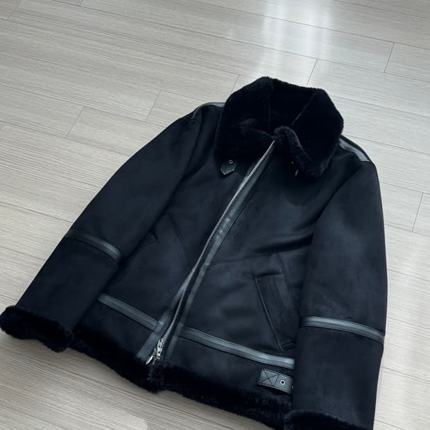 도프제이슨 스웨이드 무스탕 블랙M