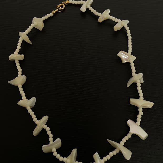 빈티지 조개 비즈 목걸이