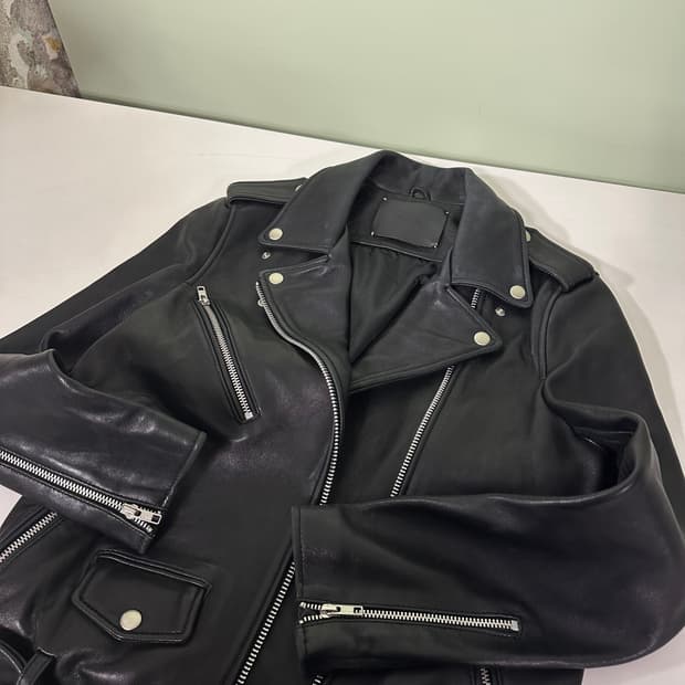 우먼M 비바스튜디오 블랙 양가죽 라이더자켓