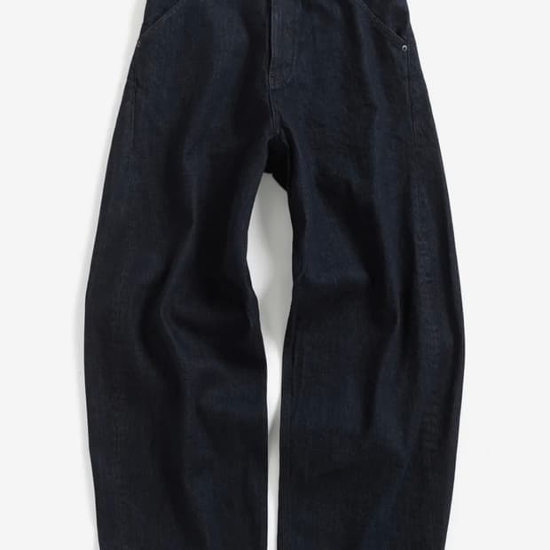 해칭룸 - Wide Curve Jeans Washed Indigo (M)