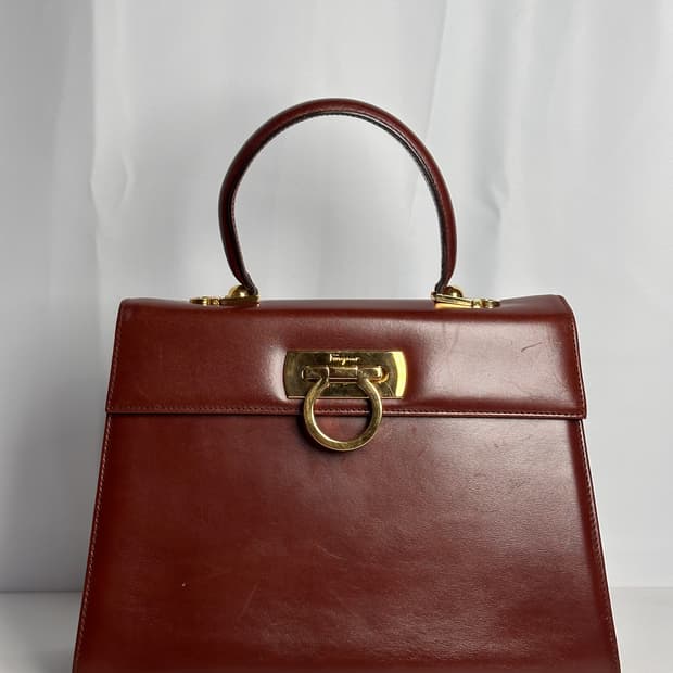 살바토레 페라가모 간치니 탑핸들 투웨이 백 페레가모