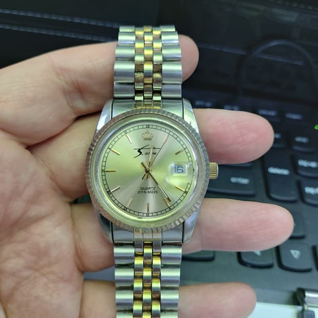 Sixnine 콤비 쿼츠 남성 시계