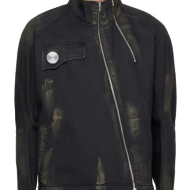 Cmmawear 사선 데님 자켓 