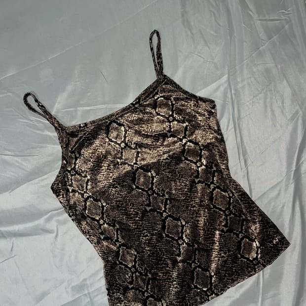 ✨vintage python velvet sleeveless y2k✨