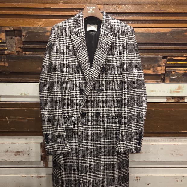 산드로 더블브레스티드 트위드코트