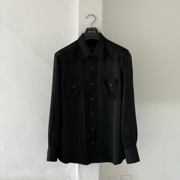 세비지 웨스턴 스트라이프 셔츠 L