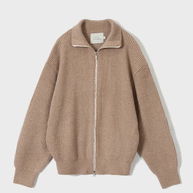 마티스더큐레이터 풀 집업 니트 베이지 2사이즈