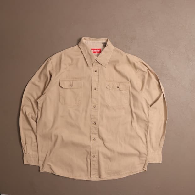랭글러 코튼 워크셔츠 베이지 A1538