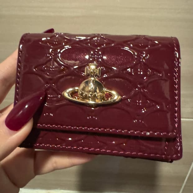 비비안웨스트우드 버건디 지갑