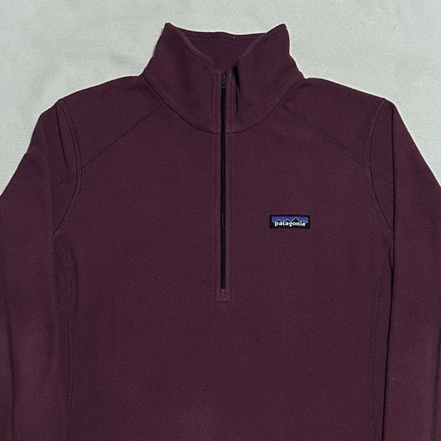 M 파타고니아 여성용 버건디 하프집업 플리스