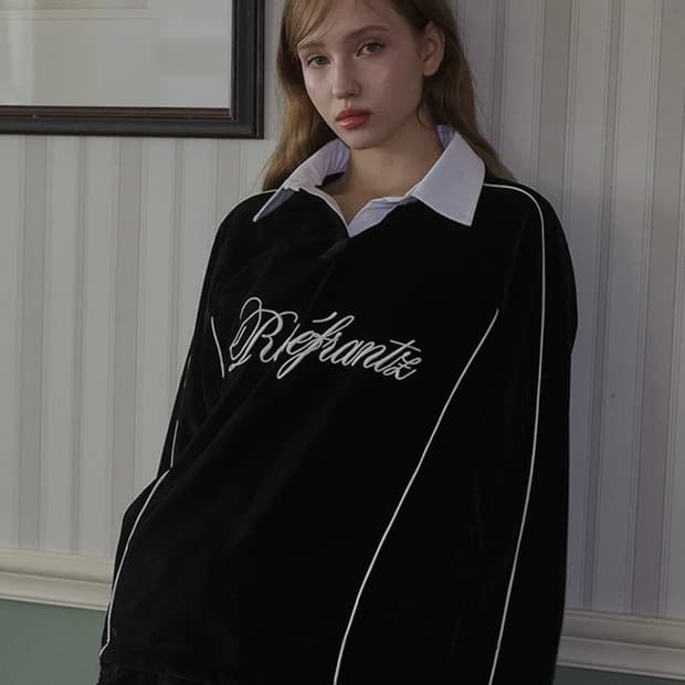 로제프란츠 벨벳 칼라 스웨트셔츠