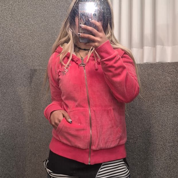 EXR HOTPINK FUR HOODIE ZIPUP