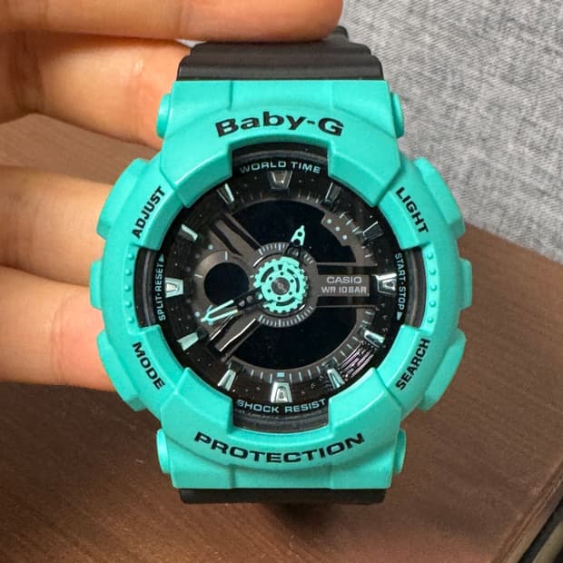 카시오 지샥 블랙 민트 시계