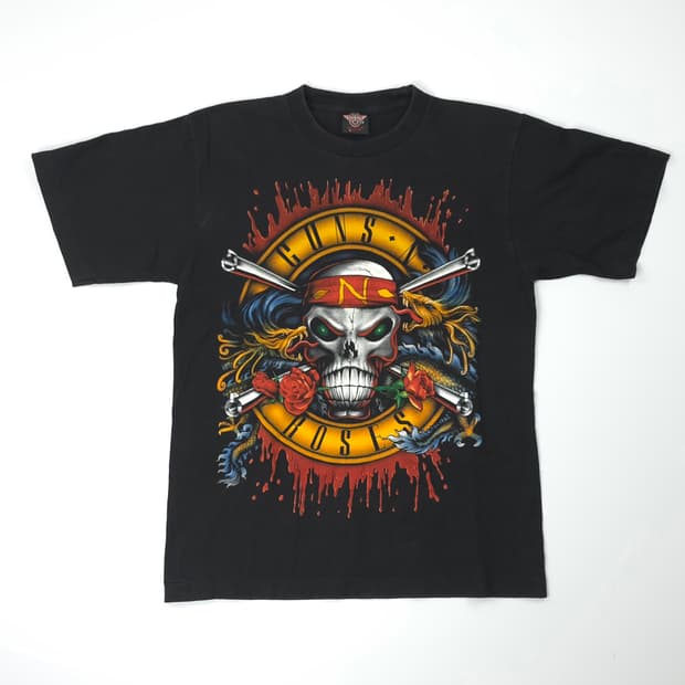 락이글 건즈앤로지스 밴드 티셔츠 블랙 (L)