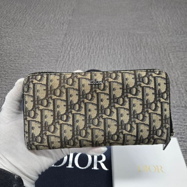 [특가][정품] 디올 오블리크 지퍼돌이 장지갑