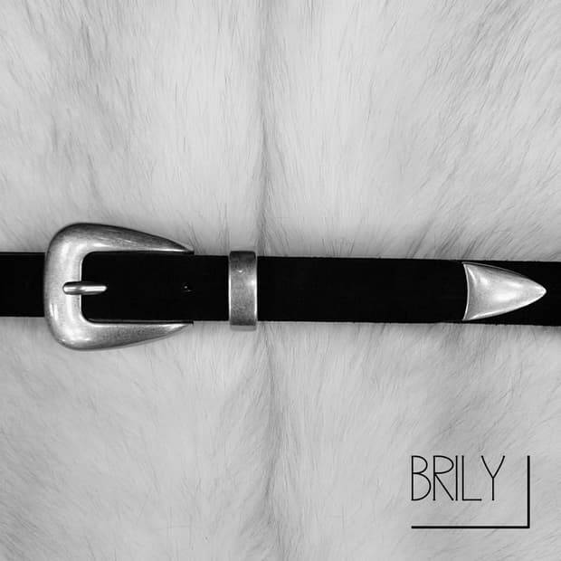 Doux 웨스턴 카프 스웨이드 펠레 소가죽 벨트