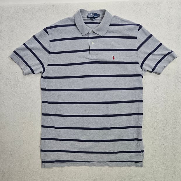 폴로 랄프 로렌 스트라이프 카라티 L