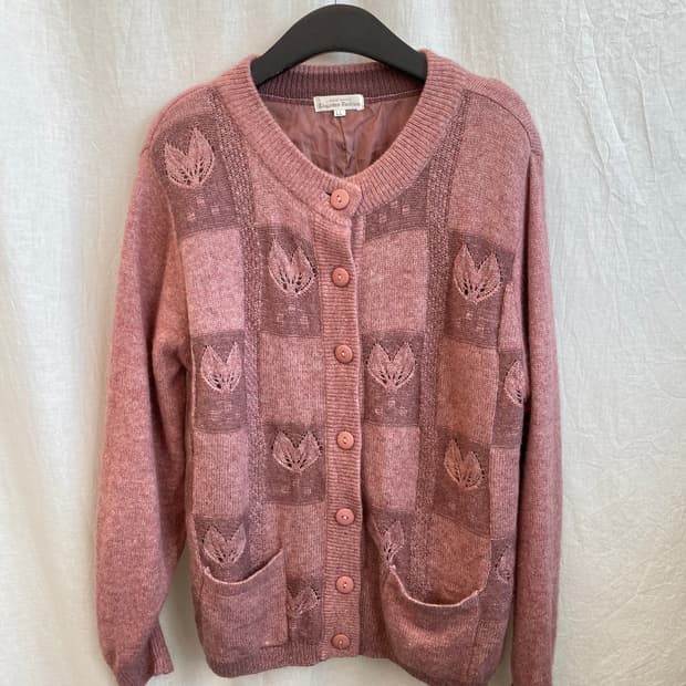 ELEGANCE FASHION 울혼방 가디건(L)