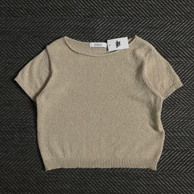 빈티지 우먼스 부클레 크롭 니트o 3423