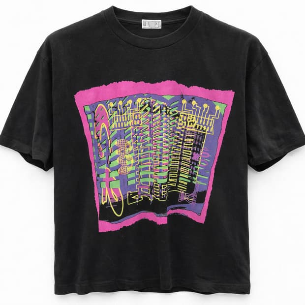 CAV EMPT 블랙 그래픽 반팔 티셔츠 L