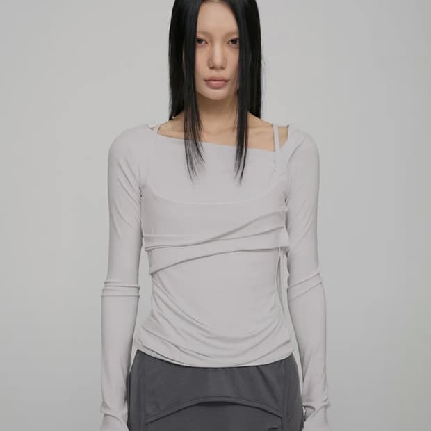 플레어업 Layered Long Sleeve cloud white