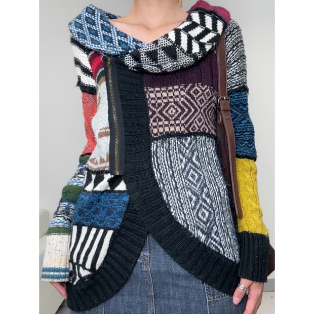 빈티지 데시구알 오리엔탈 가디건