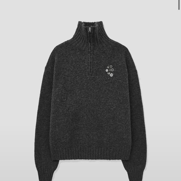BUTTON HALF PULL-OVER SWEATER 포르테나 스웨터