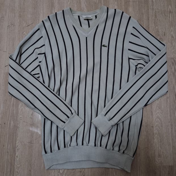 라코스테 브이넥 스트라이프 니트 (5)