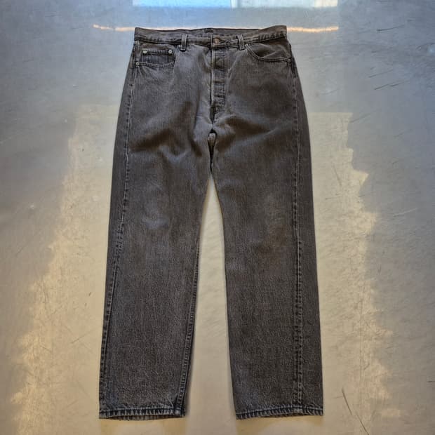 90s 리바이스501 블랙 데님 팬츠