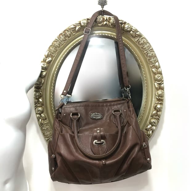 VINCIS BENCH brown side pocket 숄더백 