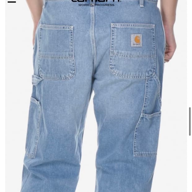 칼하트 wip 럭 싱글 니 카펜터 데님 팬츠 32 (34-36인치)