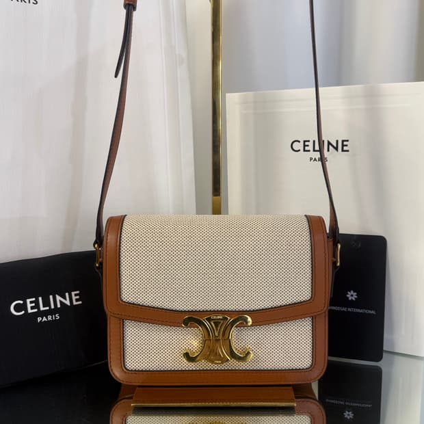 셀린느 텍스타일 틴 트리옹프 백 숄더백