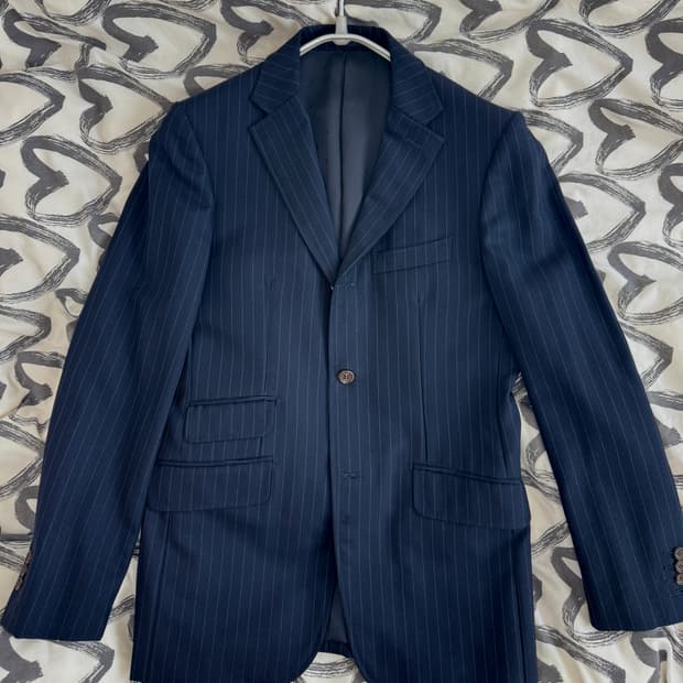 일본 타케오 키쿠치 스컬쳐 울 3버튼 더블벤트 수트자켓/슬림핏 L-XL