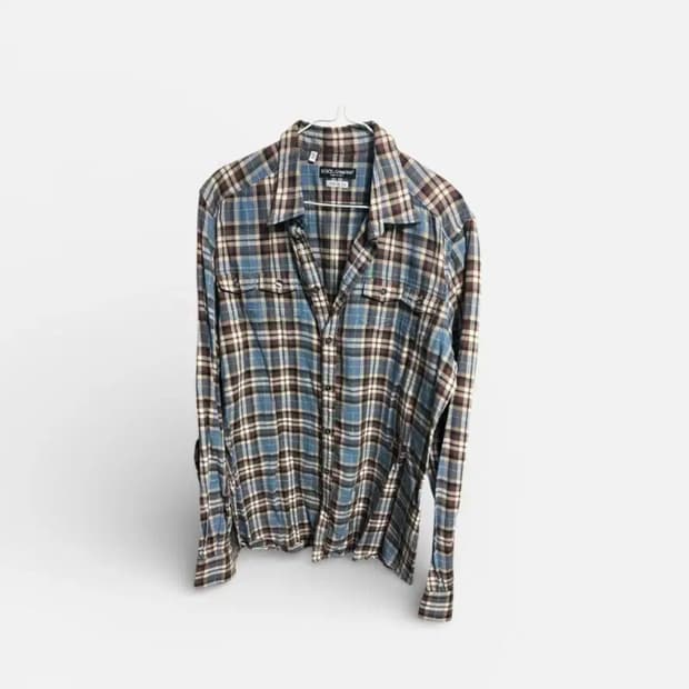 돌체엔가바나 체크셔츠